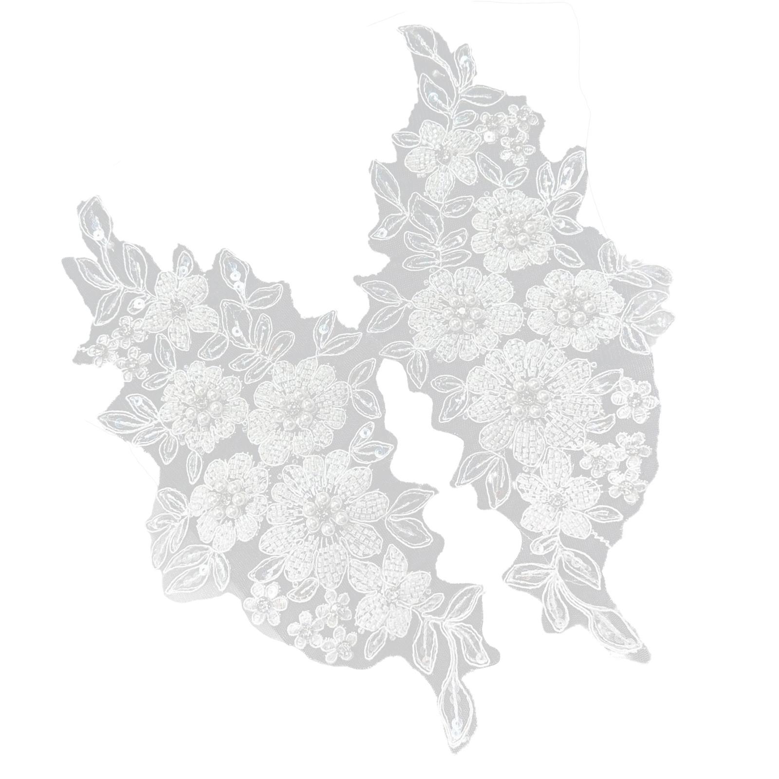 

Цветочная вышивка бисером Аппликация для свадебного платья Вечернего платья Пришивные нашивки на воротник Бисером Пришивные нашивки Аппликация