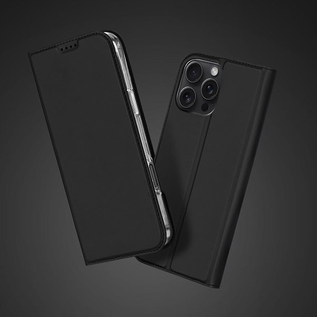 Dux Ducis Skin Pro Flip Case for iPhone 16 Pro with Card Slot - Black