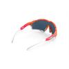 Rudy Project CUTLINE Sport Sonnenbrille Mandarin Fade Korallenfarbener Rahmen mit roten Gläsern und Stoßfänger, Multi-Laser Weiß, SP633846-0011