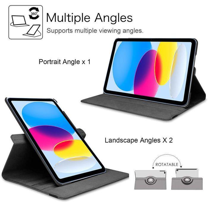 Coque + Verre Trempé - BOOLING - iPad A16 (11") / iPad 10 2022 - Support Rotatif - Doré - Protection