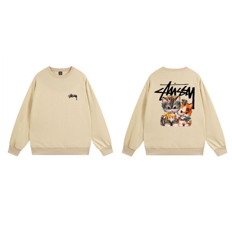 Unisex Oversized Crewneck Fleece-Lined Cotton Sweatshirt With Dice Letter Print Winter Casual Wear