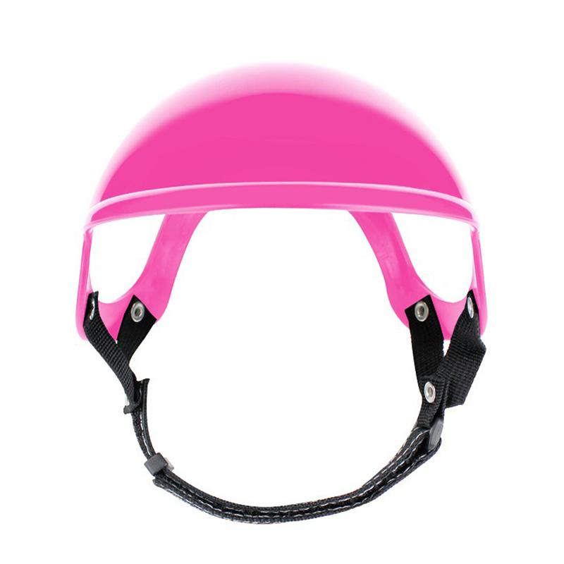 Pet Helmet Pink Dog Cat Wear Comfortable Motorbike Sports Outdoor Accessories Headwear Double Hole Adjustable Size Pet Supplies
