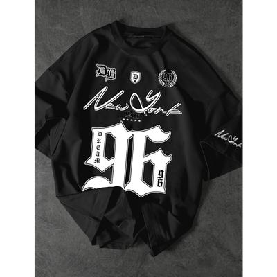 Estate 2025 Nuova T-shirt da uomo 96 stampata giacca da baseball digitale casual sportiva poliestere T-shirt da uomo