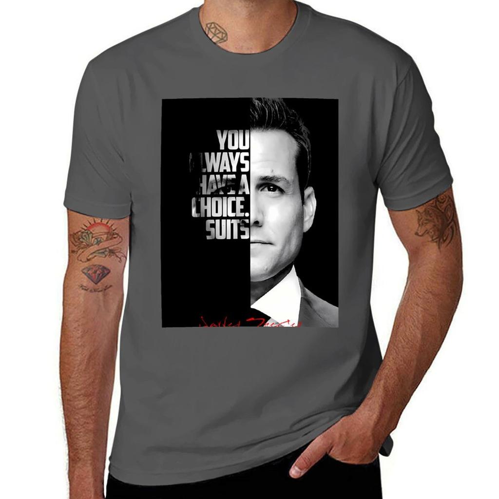 Black And White Harvey Specter Quote Tshirt Classic Graphic Short Sleeve Top