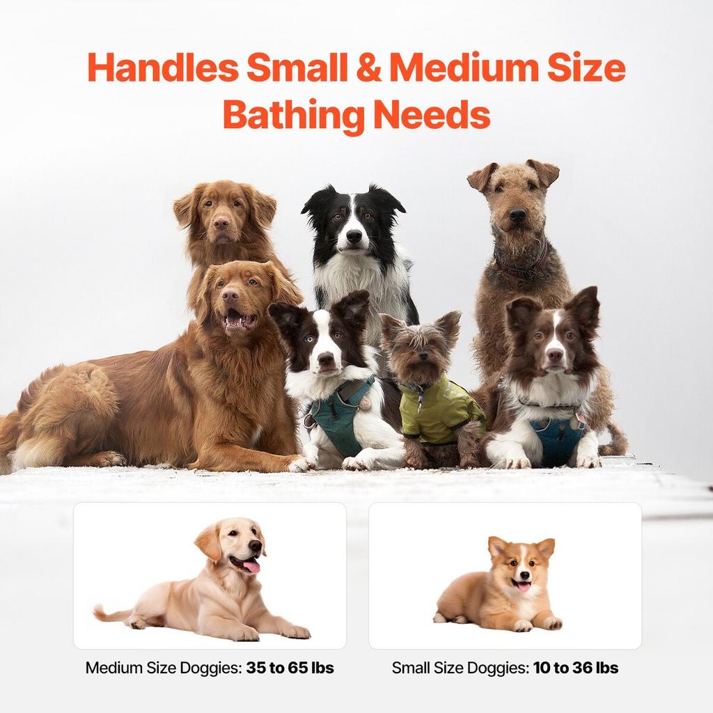 Foldable Dog Bathtub Elevated Light Blue Pet Bathing Station for Dog & Cat
