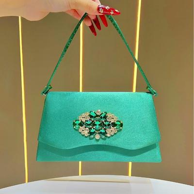 Elegante Abendtasche, Diamantbesetzte Handtasche für die Achselhöhle, Einzelne Schultertasche für Abendkleider