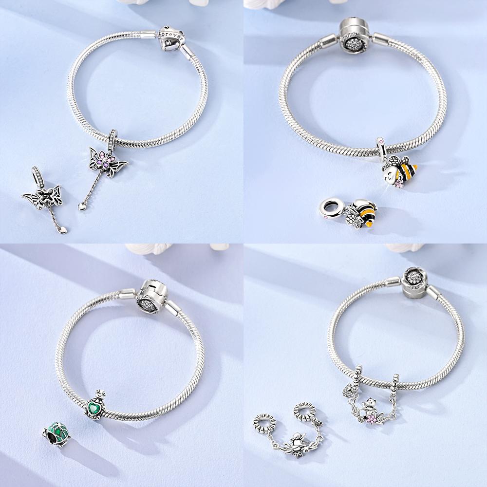 Original Copper Animals Sheep Bees Butterflies Green Sea Turtles Bead Fit Bracelet Diy Fine Gift Women Accessory Jewelry