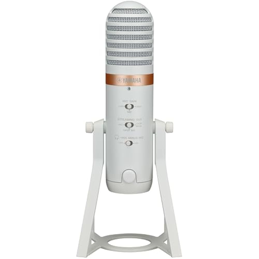 Yamaha YAMAHA Live Streaming Microphone Integrated Microphone USB Mic White AG01 W
