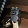Multifunctional Personality Niche Design Creative Denim Mobile Phone Bag Shoulder Messenger Bag Foreign Style Versatile Water Cup Bag Women