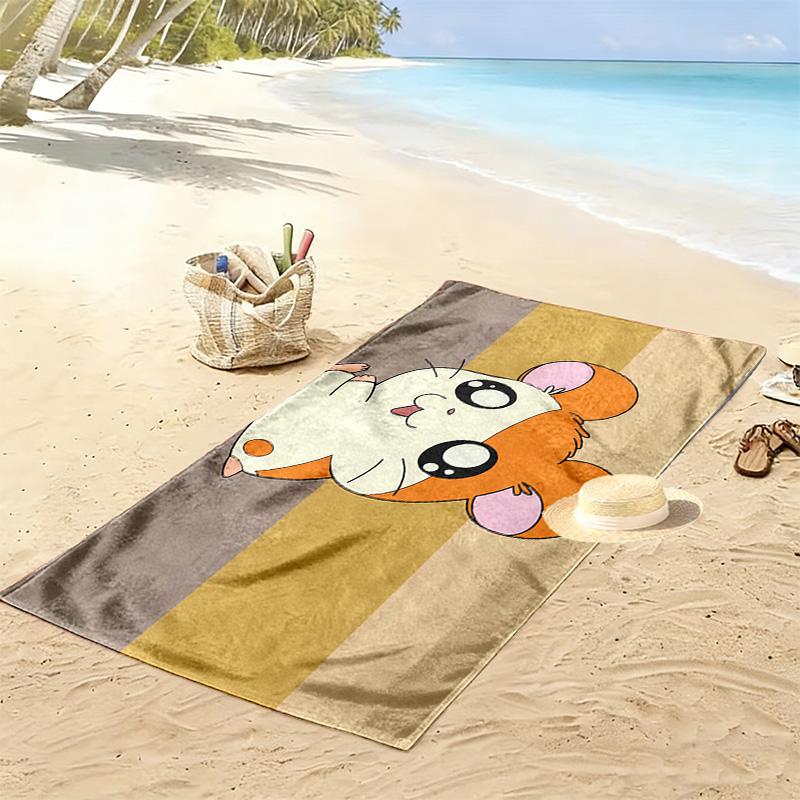 Hamtaro2 Print Beach Towel, Large Soft Quick Dry Towel for Beach Camping Swimming