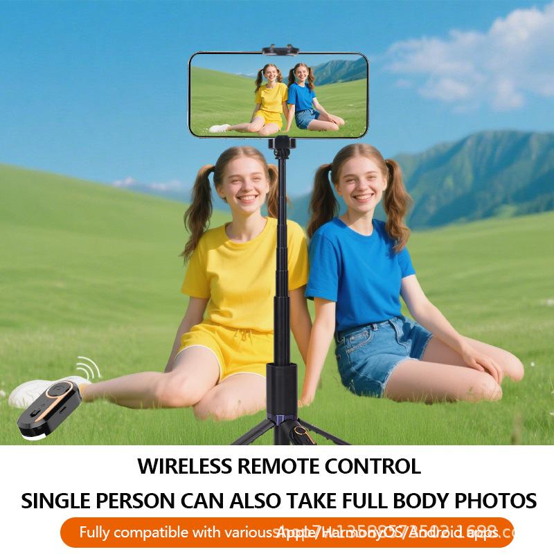 Extendable Selfie Stick Tripod with Bluetooth Remote for Outdoor Photography