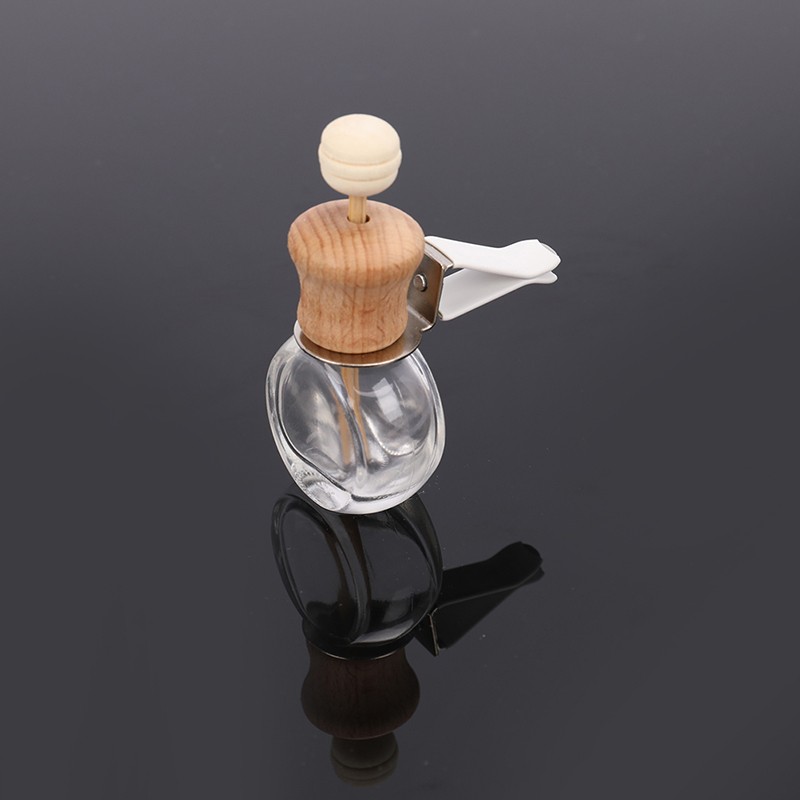 Air Freshener Perfume Bottle Pendant Essential Oils Car Hanging Glass Clips
