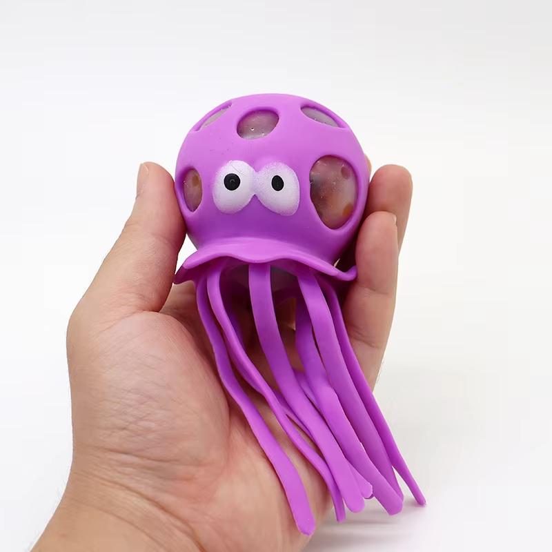 Octopus Stressballen Voor Kinderen Volwassenen Knijpballen Sensorisch Fidget Speelgoed Verlicht Angst Zachte Squishy Speeltjes Voor 3 4 5 Jongen Meisje Cadeau