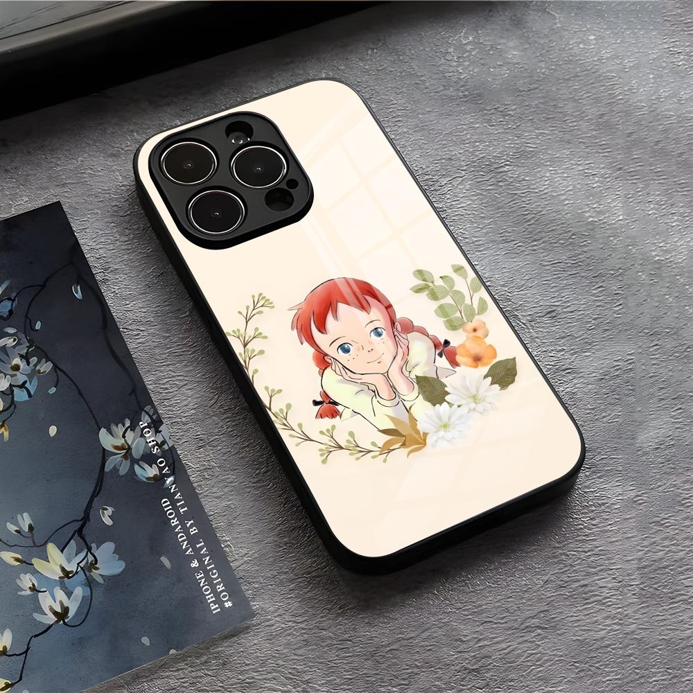 

A-Anne Of G-Green Gables Phone Case For IPhone 17 Air 16 E Pro Max 15 14 13 Mini 12 Pro 11 Max Plus Black Glass Cover iPhone17 Air