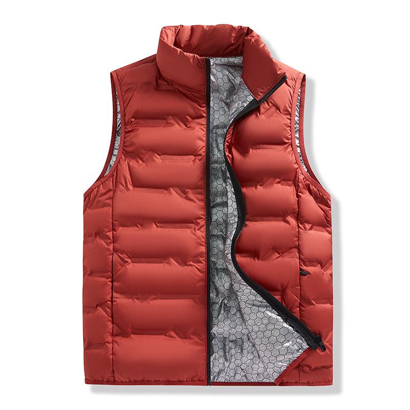 Unisex Large 80% White Duck Down Graphene Vest - Autumn/Winter 2024 Style, Warm Outerwear Gilet