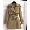 Womens Spring Autumn Korean Elegant Jackets Lady Double Breasted Streetwear Trench Female