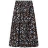 Elegant Floral High-Waist A-Line Mid-Length Skirt