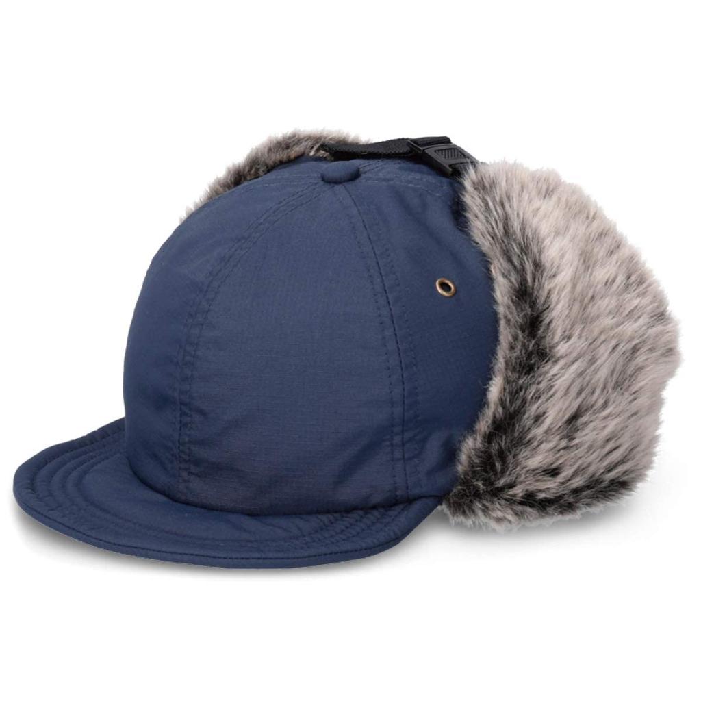 Basic Enchi Nylon Ripstop Flap Pilot Hat with Cold Weather One Size Fits for Men and Women Cap, Earmuffs, Protection, Nylon, All, Black,