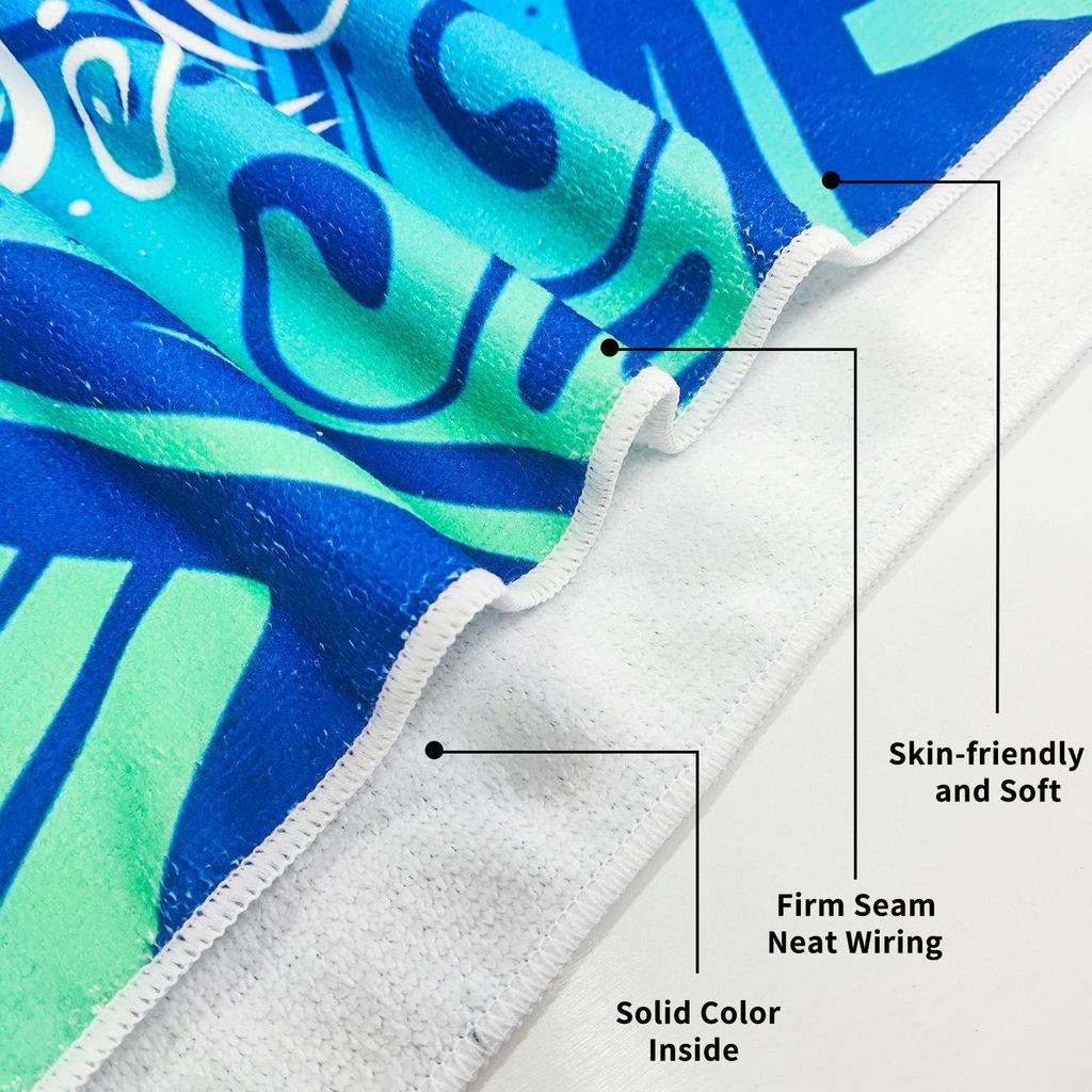 Multi-size Microfiber Beach & Surfing Towel - Absorbent & Stylish Prints