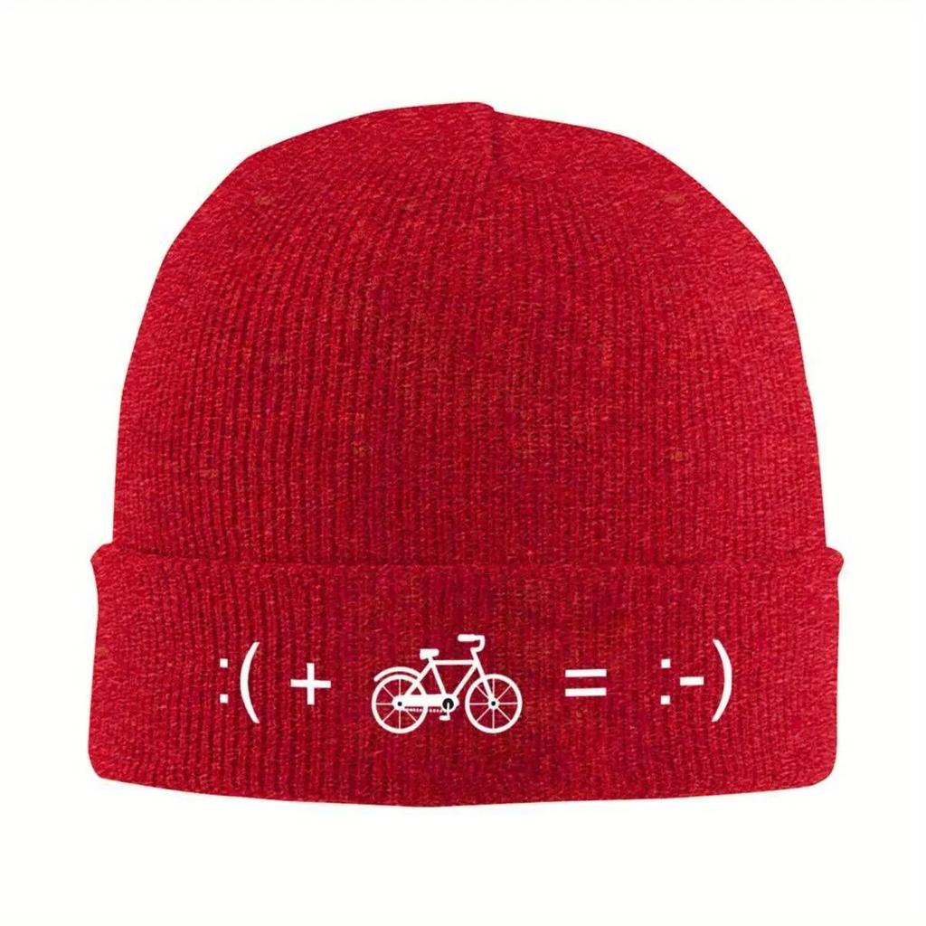 New I Love Bikes And Beer Beanie Hats Bicycle Bonnet Hats Unisex Women Cool Kpop Knitting Hat Autumn Custom Warm Caps
