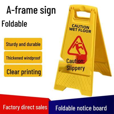 A-frame Restroom Closure Sign - Cleaning Hygiene Notice with Person-shaped Warning