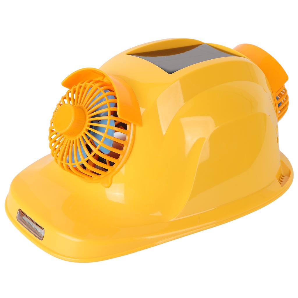 Casco Solar 5 Velocidades Doble Ventilador de Refrigeración Luz Fuerte Brillante Casco de Seguridad para Construcción