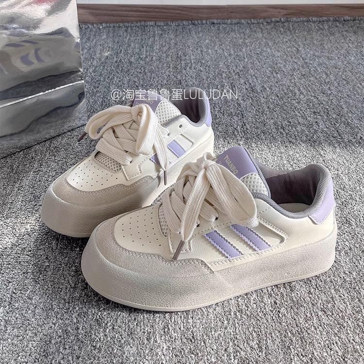 Thick-soled heightening little white shoes women's 2025 spring and summer new retro soft baseplate shoes casual versatile sports moral training shoes