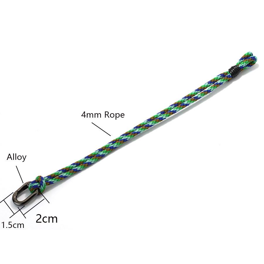 Ethnic Handmade Rope Bracelet Men Detachable Mountaineering Buckle 4mm Double Layer Beach Surfing Nautical Wrap Rope Braslet