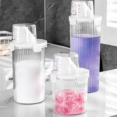 Cutie Sigilată pentru Depozitare Pudră de Rufe cu Cupă de Măsurat Rezervor pentru Pudră Detergent