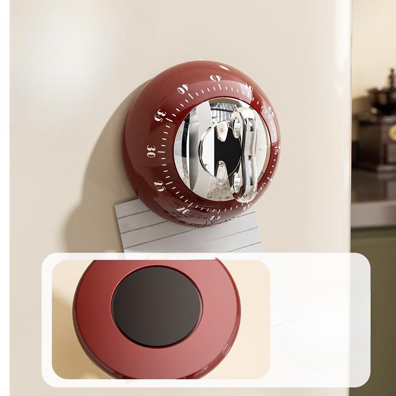 Magnetic Suction Strong Adsorption Mechanical Timer, Kitchen Timer, No Need for Drilling, Can Be Attached To The Refrigerator Table, Baking Timer