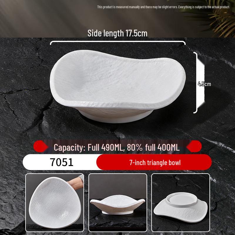 

Melamine Porcelain-Style Bowl: Ideal for Mixing Noodles, Rice, Salads, Zha Jiang Mian, Liang Pi, and Hot Pot Dishes.