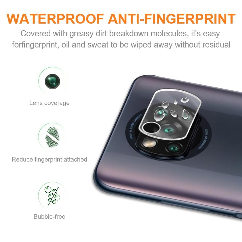 

AMORUS Для Xiaomi Poco X3/X3 NFC/X3 Pro Захисник об єктива камери Ультрапрозорий Повністю клейкий Захисна плівка для об єктива із загартованого скла Type A