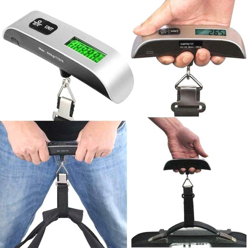 Digital Handheld Luggage Hook Scale - 50kg Capacity