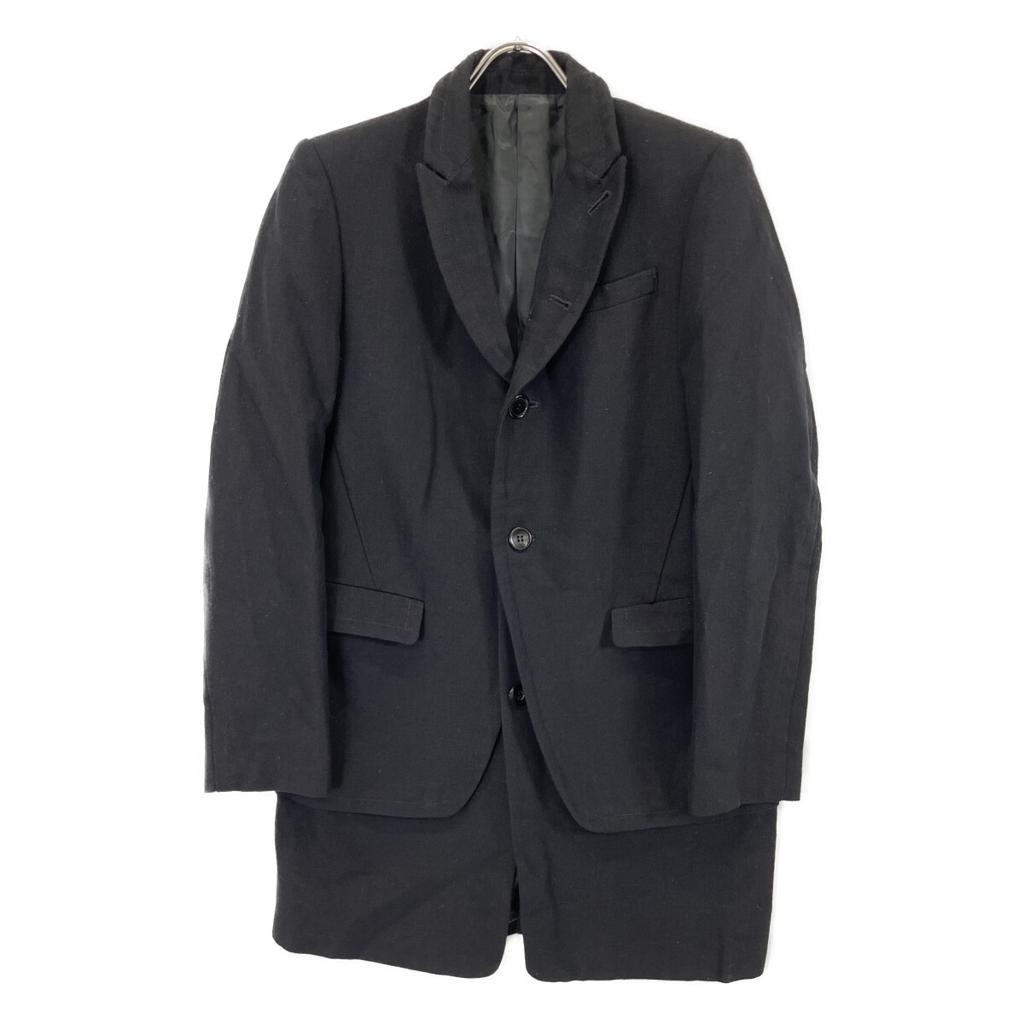 UNDERCOVER Navy N4105 Cotton Blend Layered Coat coat 1 NavyUsed