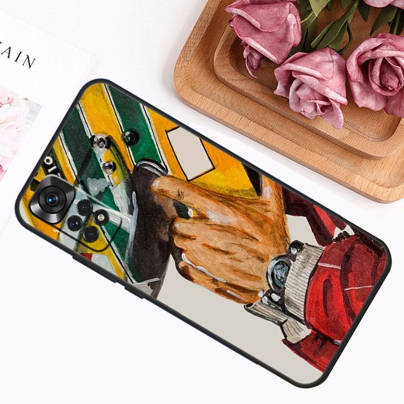 Racing Ayrton Senna Case For Xiaomi Redmi 12C 10C 9A 9C 9T Redmi Note 12 Pro 8 9 10 11 Pro 11S 10S 12S Cover