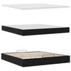 Ottoman Bed with Mattresses Black 160x200 cm Velvet