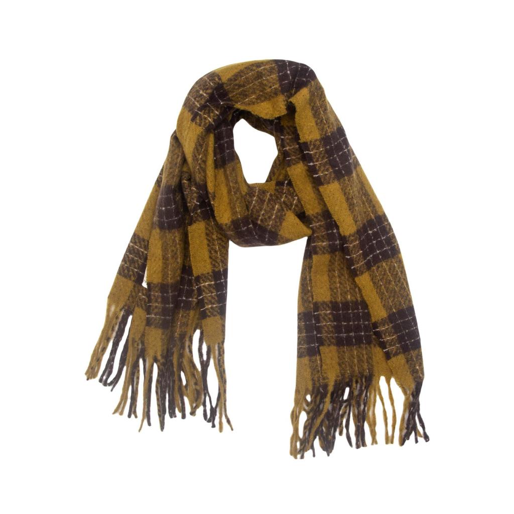 Amazon popular Christmas red plaid scarf foreign trade autumn and winter without hair loss imitation cashmere scarf shawl dual-purpose