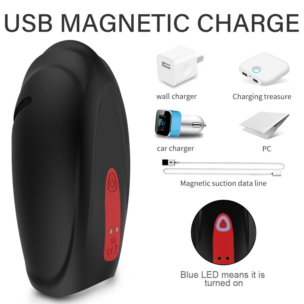 Automatyczny wibrator żołędzi męski Masturbator puchar trener penisa opóźnienie wytrysku USB Charge Penis Endurance Massager Sex zabawki dla mężczyzn