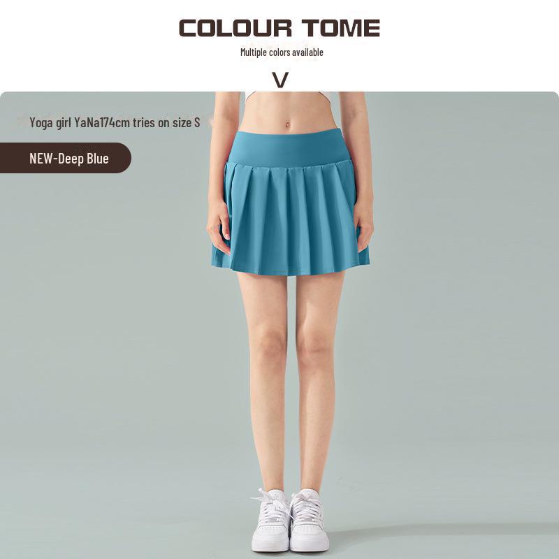 SZ Plissee Lycra Yogarock: Anti-Expositions-Tennis- und Badminton-Skort für Fitness und Laufen