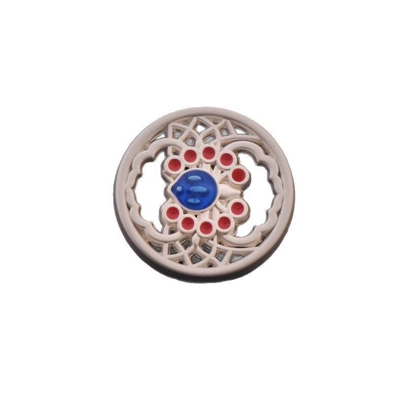 10Pcs Metal Round Buttons New Chinese High-End Exquisite Sweater Cardigan Suit Cashmere Big Clothes Buttons Daquan