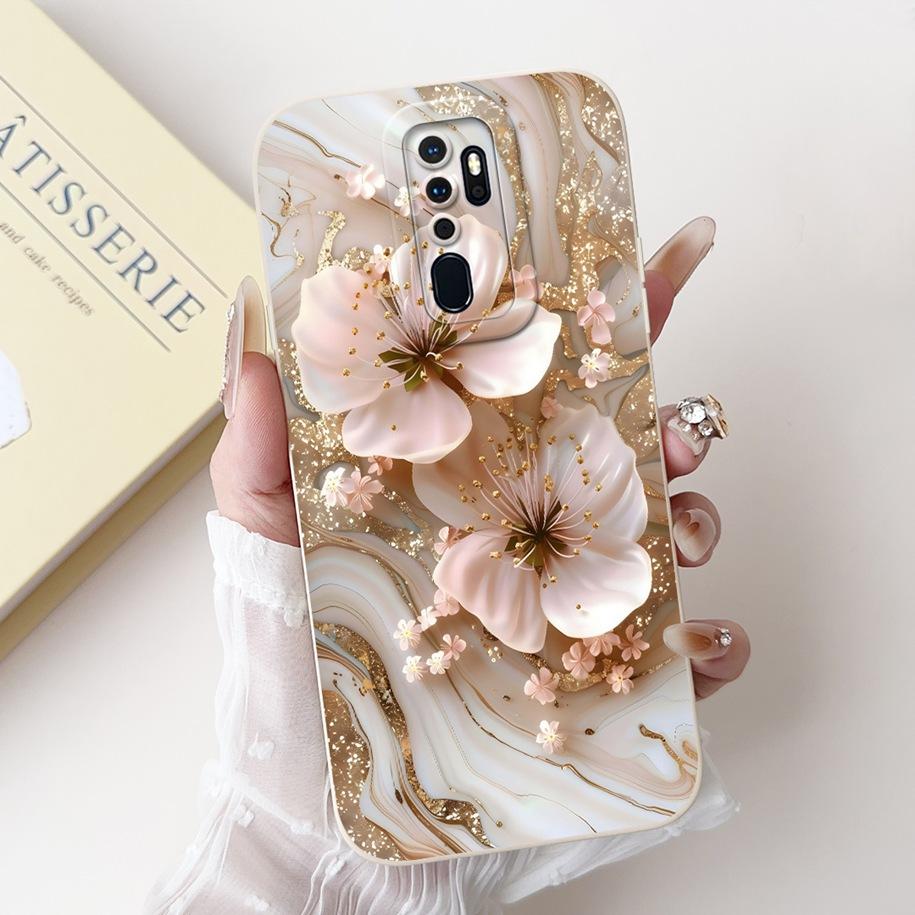 Case For OPPO A9 2020 Cover A5 2020 Coque CPH1937 CPH1959 Capa Fashion Flower Painted Shockproof Bumper For OPPO A11 A11X Fundas
