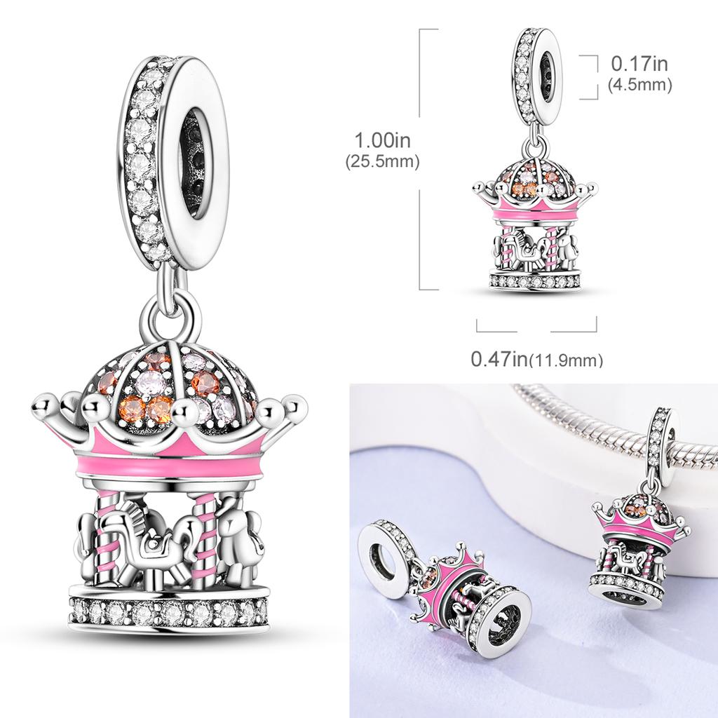 Luminous Firefly Charms Beads Copper Owl Cat Love Dangle Fit Original Pandora Bracelets Diy Jewelry