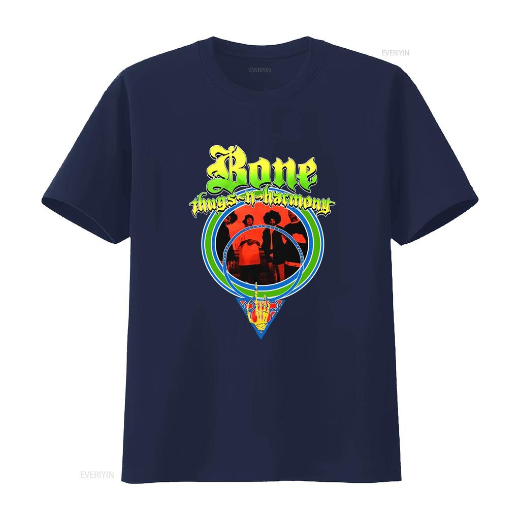 Authentisches BONE THUGS N HARMONY I E S Slim Fit T-Shirt Schwarzes Banddesign Vintage gewaschen Unisex Stilvoll Vielseitig Mann Leicht