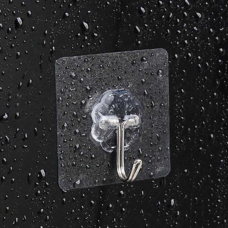 Волшебный бесследный крючок для кухни, прозрачный крючок для ванной, не требующий прокалывания, крючок для подвешивания одежды на дверь, настенный крючок для пальто 5PCS