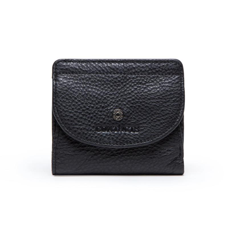 CONTACT'S Echtes Leder Frauen Brieftasche Mini Geldbörse Weibliche Portfel Karte Halter Frauen Geldbörsen