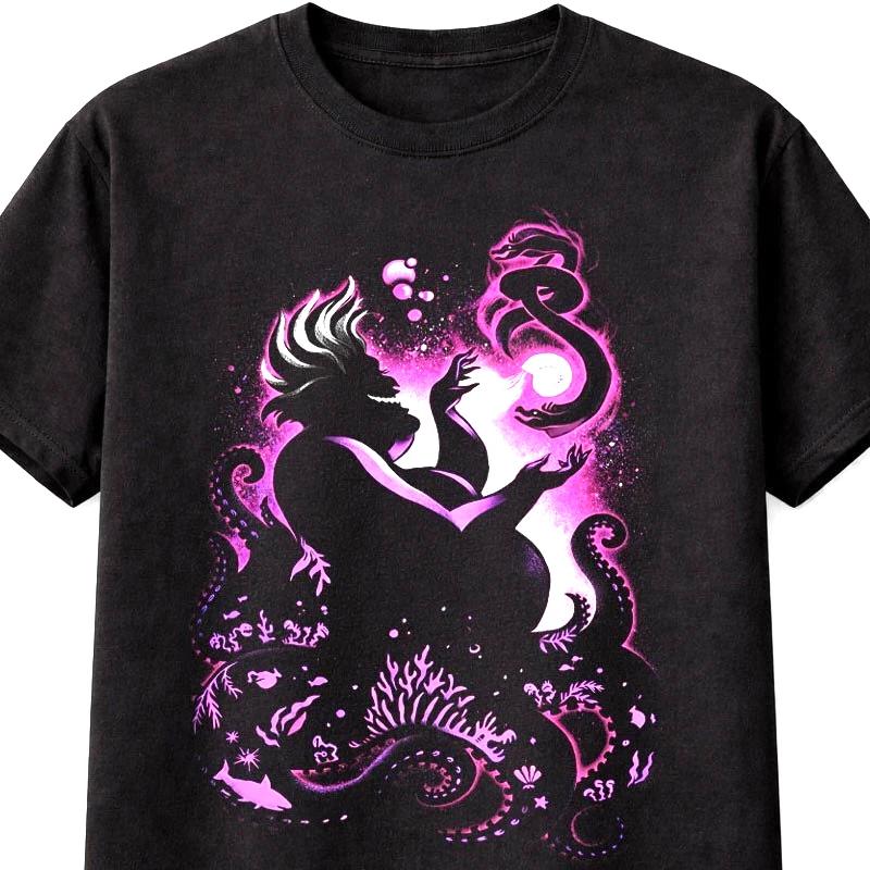 Ursula Sea Witch Octopus Silhouette Ocean Fantasy Graphic TShirt Unisex S5XL S