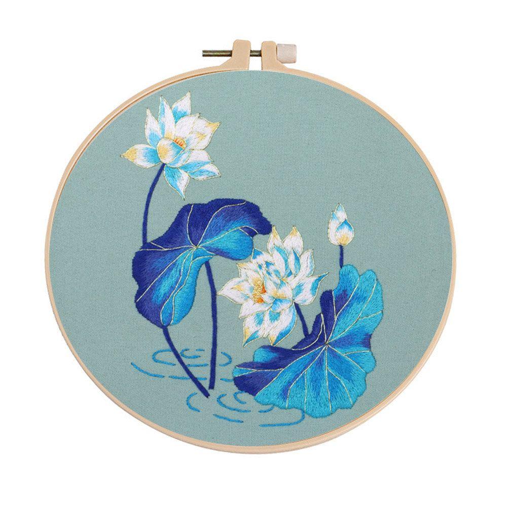 Wooden With Hoop Artcraft Embroidery Kit Bouquet Flower Needlecraft Cross Stitch Needlework