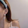 1 Pair Stud earrings retro French water drop simulation pearl earrings Jewelry Gift