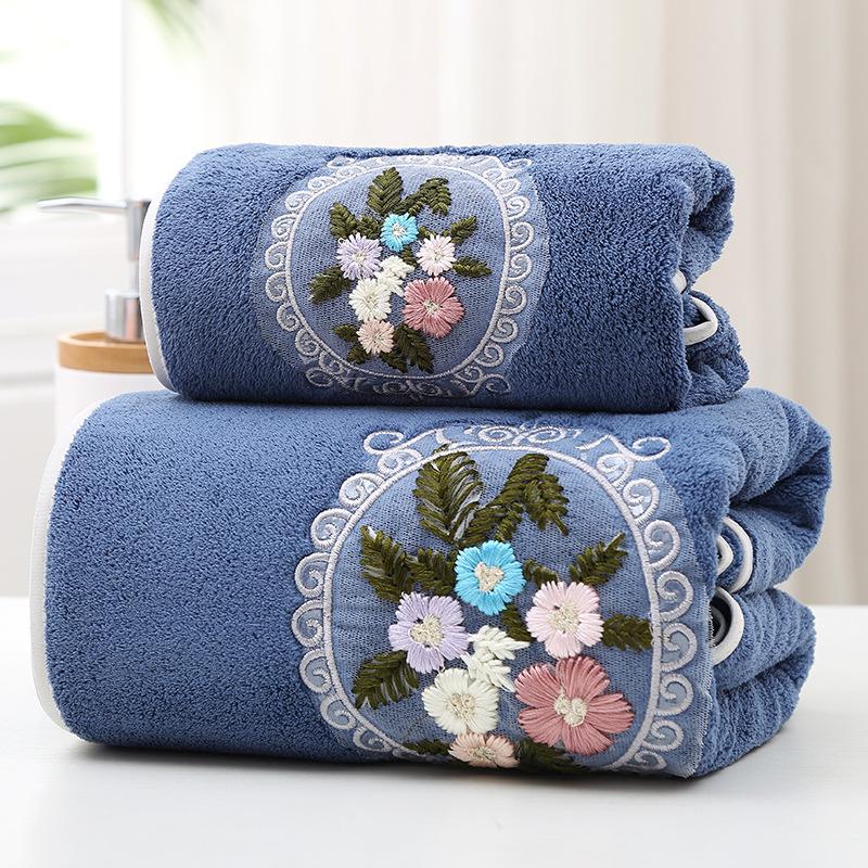 Floral Towel Soft and Absorbent Household Bath Towel, Bathroom Bath Towel, Face Towel, Washcloth,  Bathing, Seaside Bath Towel