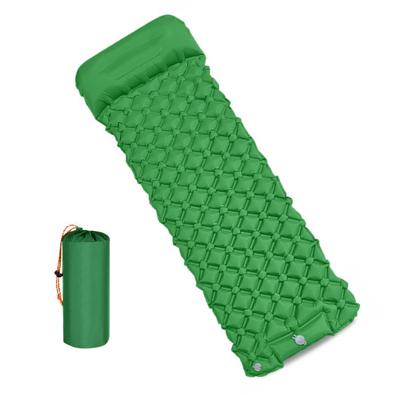 Self-Inflating Sleeping Mat Ultralight Air Mattress with Integrated Pillow Outdoor Camping Foldable Sleeping Mat for Camping Hik